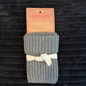 CC Boutique Gray Ribbed Boot Cuff